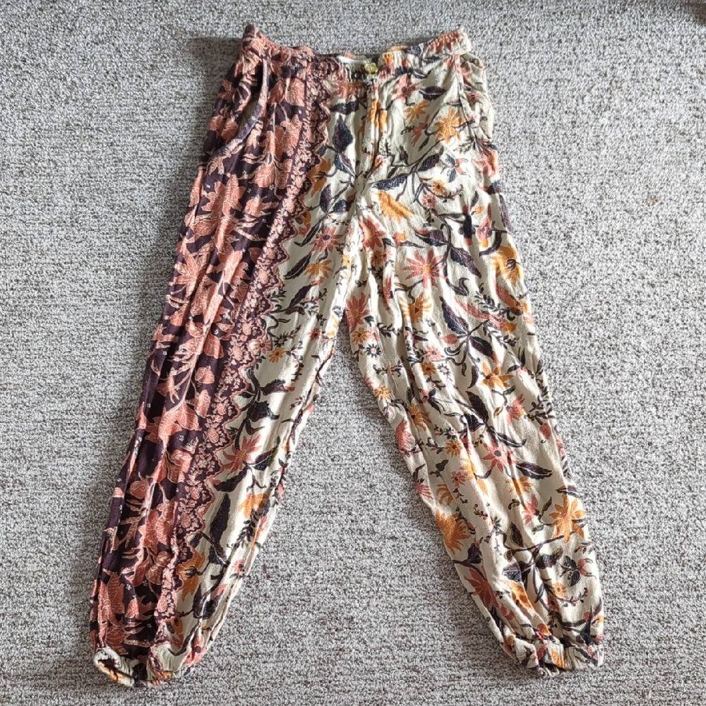 Anthropologie Floral Print Pants